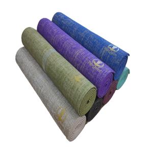 Tapis de <span class=keywords><strong>Yoga</strong></span> en Jute de bambou à imprimé PVC écologique, antidérapant, avec sangle, épaisseur de 3 à 10mm, 2 pièces - Product Image 6