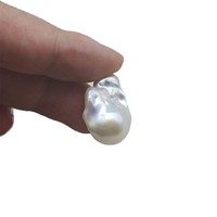 Perles baroques naturelles blanches de qualité AAA de la marque MAY, 16x25mm, grandes perles uniques irrégulières, faites à la main, pour bricolage