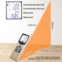 Télémètre laser numérique portable GUANGYAN de haute précision, en alliage d'aluminium, classé IP54, avec batterie Li-ion, 40 m