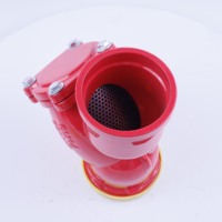 Filtre à eau manuel à impuretés DN50-DN200 rouge pour système de lutte contre l'incendie-Filtre à vanne Y avec vannes à vanne