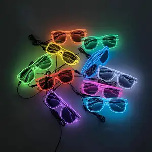 Модные светодиодные световые очки неоновые солнцезащитные очки светящиеся игрушки Светящиеся в темноте неоновые Свадебные предложения
