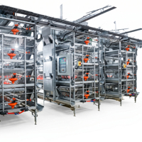Cages à poules pondeuses de type H pour élevage automatique en ferme avicole, capacité 96/120/128/160, cages à batterie pour poules pondeuses