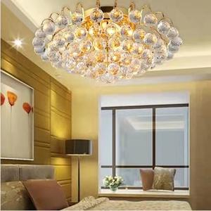 Lustre de plafond en cristal JYLIGHTING pour salon, lustre de plafond doré de luxe pour chambre à coucher - Product Image 3