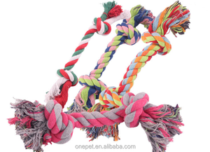 宠物互动咬绳编织双结棉绳狗牙清洁狗绳打结玩具 - Product Image 3