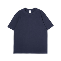 T-shirt col montant 305 GSM 100 % coton peigné unisexe coupe oversize vierge pour logo personnalisé hommes et femmes vente en gros de luxe