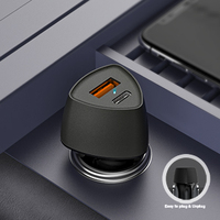Chargeur de voiture intelligent rapide type-c USB-C QC18W PD20W Mini adaptateur de chargeur de voiture charge rapide téléphone portable cadeau chargeurs rapides
