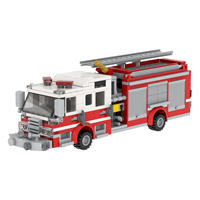 MOC4236 Série City, camion pompier, modèle de voiture, briques DIY, jouets de construction éducatifs pour enfants