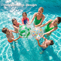 Ballon Gonflable Aquatique Pursuefree pour la Plage, Ballon de Plage Multi-Motifs pour Enfants, Ballon Gonflable d'Intérieur pour Enfants, Jouet pour Enfants