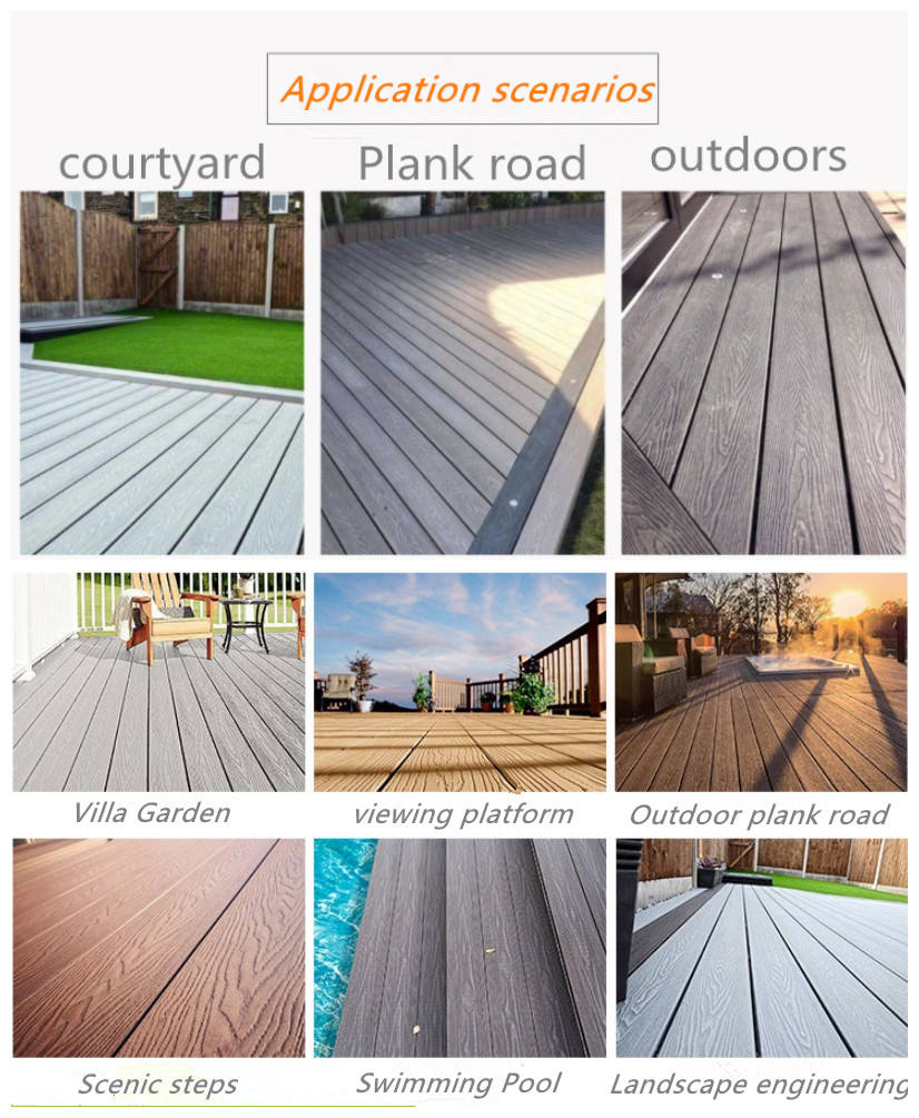 140x25mm Hide Frame Flooring Garden Plastic Wood Decking Easy Installation