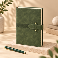 Carnet rétro personnalisable avec ceinture tressée et boucle à ardillon, agenda personnalisé avec logo pour coffret cadeau d'affaires