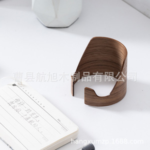 Hangxu Solid Wood Phone <b>Stand</b> Minimalist Design For Mobile Phones And Tablets Desktop Support Modern Art Style - Product Image 4