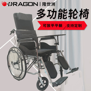 Silla de Ruedas Manual de Aleación de Aluminio Plegable con Patas Ajustables para Ancianos y Personas con Discapacidad, Ayuda para la Movilidad - Product Image 3