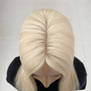 ผมแท้แบบเรมี่ ขนาด 5x6.5 นิ้ว # ท็อปเปอร์ผมสีบลอนด์ 60 สี  ฐานไหม  แบบใส  ระบบเปลี่ยนผม  พร้อมส่ง - Product Image 2