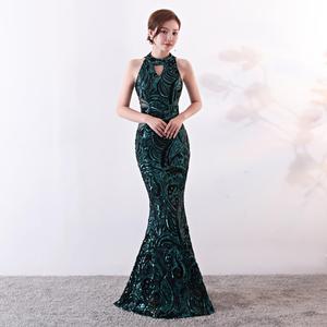 Formale splendido abito da <span class=keywords><strong>laurea</strong></span> con paillettes in cristallo lungo maxi abiti da sera da sera per le donne - Product Image 6