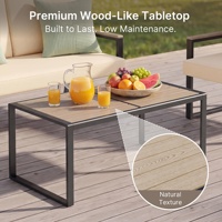 Ensemble de canapés de jardin modernes avec coussins imperméables, design décontracté, style KD, ensemble de canapés de patio, livraison directe d'usine