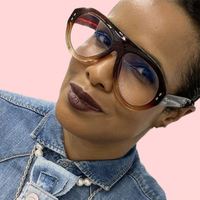 Gafas de lectura con montura redonda completa y filtro de luz azul para mujer, gafas ópticas de alta calidad para personas mayores.