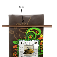 Pochette à soufflet latéral personnalisée de 1 kg (2 livres) pour torréfacteur de café, emballage de marque privée avec fermeture à languette