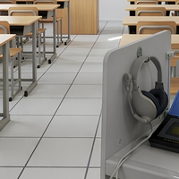 Headset Laboratorium Bahasa dengan Mikrofon Perangkat Audio Edukasi untuk Pelatihan Kelas Model GD3110B