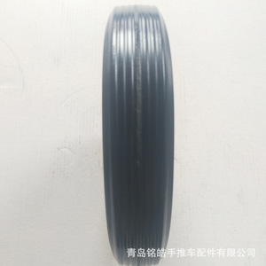 8 Inch Solid Rubber <b>Wheel</b> 8 ZT02 Gray Firm Tread 160kg Load Capacity Silent Anti Slip Explosion Proof Handcart Caster <b>Wheel</b> - Product Image 4