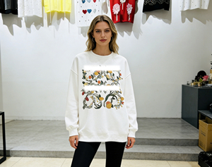 Zitong 2026 Nuova Felpa da Donna con Ricami Floreali e Fruttati, Oversize con Collo Tondo e Maniche Lunghe, Pullover Casual - Product Image 2