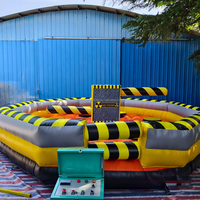 Parcours d'obstacles gonflable Wipe Out, jeu gonflable Meltdown, machine à obstacles rotatifs