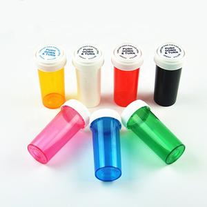 Venta Directa de Fábrica, Botellas de Plástico Transparente Naranja de 8dr, 13dr, 16dr, 30dr, 60dr para Cápsulas y Tabletas, con Tapa CRC - Product Image 3