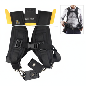Arnés Doble para Cámara K&F Concept, 5 cm, Nailon, Estilo Profesional, para Accesorios de Fotografía DSLR - Product Image 1