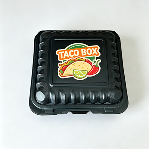 Contenedor <span class=keywords><strong>de</strong></span> Plástico MFPP para Almuerzo, Tipo Concha, 6x6 Pulgadas, con Logotipo Personalizado, para Huevos Rancheros, Desayuno, <span class=keywords><strong>Tacos</strong></span>, Venta al Por Mayor - Product Image 6