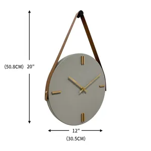 Custom Clock Metal Corner 11.5 Inch Modern Luxury Decorative Wall Clock Home Decor