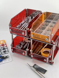 Organisateur de bureau modulaire en caoutchouc de silicone avec compartiments superposés autoportants en acier inoxydable 304 pour la maison et le bureau - Product Image 3