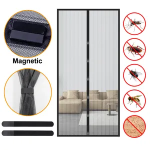 Magnetic Screen Door Curtain Anti-Mosquito Net Fly Insect Screen Mesh Automatic Closing Door Screen Magic Magnetic Door Curtain