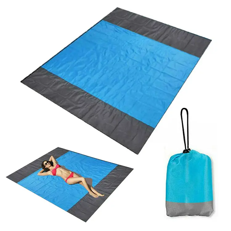 Oversize Zand Gratis Strand Mat Waterdicht Zand-Proof Camping Strand Deken Pocket Picknick Mat Draagbare