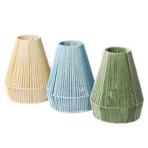 Abat-jour en corde tressée fait main multicolore, accessoire DIY pour la décoration de la maison, des hôtels, des mariages, des fêtes et des célébrations, lampe de table - Product Image 2