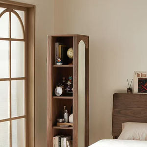 360 °   Estantería Giratoria <span class=keywords><strong>Estrecha</strong></span> |   Armario de Almacenamiento de Madera Maciza con Barra para Colgar para Espacios Pequeños - Product Image 4