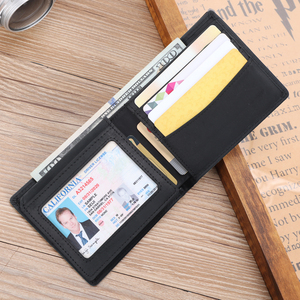 Engrave Custom Logo <strong>RFID</strong> <strong>Blocking</strong> Cowhide <strong>Wallet</strong> for Men Real Cow Crazy Horse Leather Bifold <strong>Wallet</strong> With 2 ID Window in Stock - Product Image 3