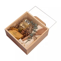 Kunden spezifische Weihnachts geschenk boxen mit Acryl deckel Hochzeits geschenk box für Gast holz geschenk koffer mit Schiebe deckel und Griff