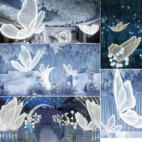 Prix d'usine 0,6M/0,8M/1M/1,2M/1,4M Lumières LED modernes à alimentation CA IP65 en forme de papillon pour allées de mariage et événements