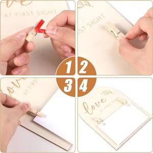 Cadre photo en rotin en forme d'arche pour annonce de grossesse ou de naissance, révélation du sexe du bébé - Décoration de chambre d'enfant - Product Image 3