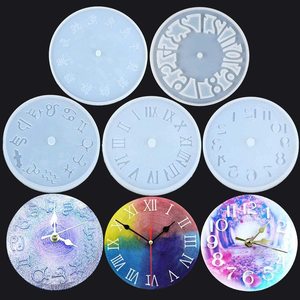 Đồng hồ hình DIY trang trí nhà Epoxy <span class=keywords><strong>Silicone</strong></span> khuôn đúc khuôn pha lê keo đồng hồ nhựa - Product Image 4