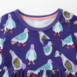 Nuovo Vestito Estivo per Bambine con Maniche Corte e Collo Tondo, Stampa Cartoon, in Cotone Lavorato a Maglia, Alla Moda - Product Image 3
