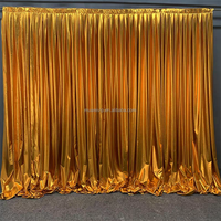 Rideau de fond métallique or et argent Muwei, draperie en tissu brillant pour la décoration de scène de mariage et d'événements