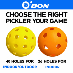 O'BON USAPA, balle de pickleball professionnelle en plastique blanc standard à 26 trous, nouveau style, pour l'extérieur et l'intérieur, moulage par injection - Product Image 3