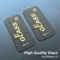 Film de protection HD anti-traces de doigts en verre trempé OG imprimé en soie 3D de haute qualité pour iPhone 15 16 17 Pro Max 15 Pro