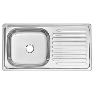 Évier de cuisine moderne K7540SA en acier inoxydable fait main avec égouttoir intégré pour restaurant et buanderie extérieure - Product Image 4