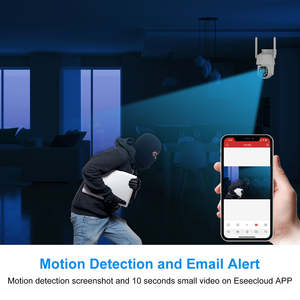 3MP Wifi Mini Tracking PT Cámara Función de detección humana Luz dual Micrófono incorporado y altavoz 256G hasta 100ft Cámara IP de red - Product Image 4