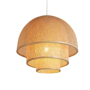 Hitecdad Hot Koop Handgemaakte Rotan Verlichting Hanglamp Natuurlijke Bamboe Lamp Voor Restaurant En Cafe