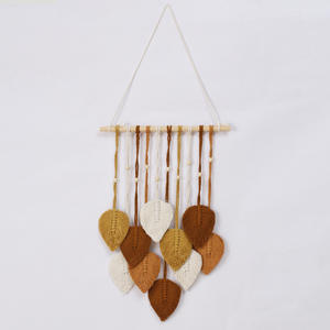 <span class=keywords><strong>Tapiz</strong></span> colgante de hojas de macramé de algodón bohemio al por mayor, tapices decorativos de arte de pared para el hogar, decoraciones de pared de salón - Product Image 2