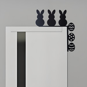 Iron Rabbit <b>Easter</b> Decoration Door Corner <b>Ornament</b> Indoor Durable Wholesale - Product Image 1