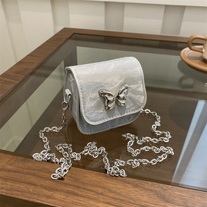 Mini Bolso pequeño para mujer, novedad de verano 2024, bandolera de hombro con cadena de lazo - Product Image 1