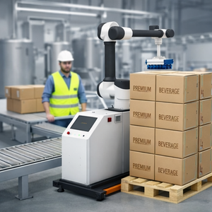 ระบบจัดเรียงพาเลทอัตโนมัติ PM-CP30 สำหรับอุตสาหกรรม หุ่นยนต์โคบอทจัดเรียงพาเลทสำหรับสายการบรรจุภัณฑ์ หุ่นยนต์ร่วมปฏิบัติงานสำหรับจัดเรียงพาเลท - Product Image 1